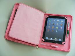 Pink Leather Ipad Case Portfolio Cover With Notepad Folio For Etsy Leather Ipad Case Cute Ipad Cases Ipad Case