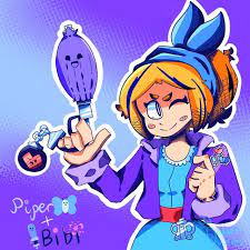 Art Piper Bibi Brawlstars Star Character Battle Star Fan Art