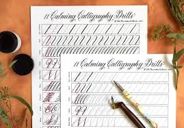 Free calligraphy basic strokes worksheets. 11 Calming Calligraphy Drills Printable Free Download The Postman S Knock