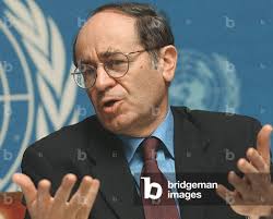 Image of ISRAELI AMBASSADOR YAAKOV LEVY MAKES A POINT DURING A NEWS