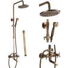 Check spelling or type a new query. Orleimi Antique Brass Tub Shower Faucet 8 Inch Shower Head 12 Inch Extension Tube Included Vintage Shower Fix Shower Fixtures Tub And Shower Faucets Shower Tub