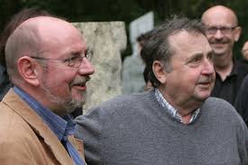 Werner Stötzer (rechts) mit Jörn Merkert in Alt-Langsow, Sept. 2006