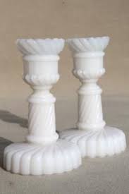 Best seller in hurricane candleholders. Pair Of Miniature Milk Glass Candlesticks Vintage Candle Holders Sized For Birthday Candles Milk Glass Candle Milk Glass Collection Glass Candlesticks