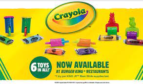 Selecting chicken or fish reduces overall calorie count. Crayola Teams With Burger King For King Jr Kids Meal Promotion The Toy Book