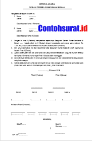Contoh surat berita acara penyerahan barang. Contoh Berita Acara Penyerahan Bangunan Rumah Yang Baik Dan Benar