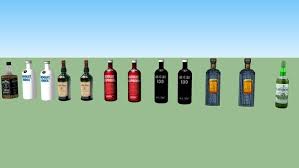 Large Preview Of 3d Model Of Liquor Bottles Liquor Bottles Bottle Liquor