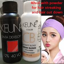 Remember that 40 vol bleach can cause burns, so should be kept well away from the scalp, plus will leave the hair cuticle wide open. Kune Streaking Bleach Powder And 40vol Developer For Hair Streaking Buy Online At Best Prices In Pakistan Daraz Pk