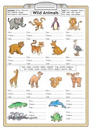 Wild Animals Reading Writing Worksheet Writing Worksheets Animal Activities For Kids Animals For Kids