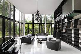 Stunning Modern Style Black And White Living Room Decor With Art And Black P Black And White Living Room Decor Art Deco Style Interior Interior Design Business