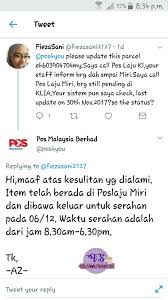 Program #sendparcel ni akan memudahkan urusan kita untuk membuat pengeposan barang terutamanya melalui online. Masalah Poslaju Barang Tak Sampai Kita Guna Medium Twitter