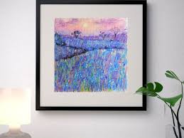 Master Klass Smotret Onlajn Drawing Flower Field With Oil Pastel Livemaster Magazine Sunset nature cherry blossom drawing crayon art easy drawings oil pastel paintings soft pastels drawing drawings amazing art painting art drawings simple.