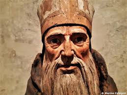 TRENTO. Museo Diocesano Tridentino, statua di sant'Antonio Abate, da  Brentonico