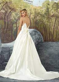 Justin Alexander Style 8927 Silk Dupion A Line Wedding Dress With Deep V Back Wedding Dresses Bow Wedding Dress Sophisticated Wedding Dresses