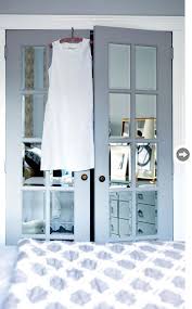 Mirrored doors can definitely serve a purpose by bouncing precious light around, let you check your look before heading out the door, and of course hiding a multitude of shopping sins within the closet. Closet Doors