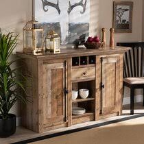 A trio of neutral colors and subtle shapes make up the room décor of this fresh country look. Rustic Lodge Sideboards Buffets Wayfair