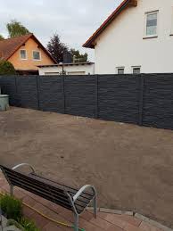 Zaun Almp05 In Anthrazit Betonzaun Steinoptik Zaun