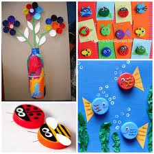 Plastic Bottle Cap Lid Crafts For Kids Water Bottle Crafts Crafts Bottle Crafts