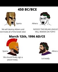 Two similar memes about ending ancient wars in the modern era  ~~~~~~~~~~~~~~~~~~~~~~~~~~~~~~~~~~~~~~ Credit: First Meme by Me, Second Meme  - Please DM for Credit • Follow @federalenforcedmemes to become a part of