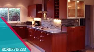 modern cherry red kitchen cabinets