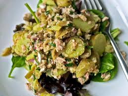 Dinner Tonight Warm Fingerling Potato And Tuna Salad Recipe With Images Tuna Salad Recipe Fish Dinner Recipes Best Tuna Salad Recipe