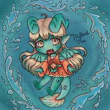 Dragons in korean mythology are primarily benevolent beings related to water and agriculture the vietnamese dragon (vietnamese: Chibi Water Dragon Mythical Mae Illustrations Art Street