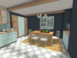 Increase the beauty by using distinct artistic backsplash tiles but still inserting modesty through the simple rustic countertop and a wooden stool. Roomsketcher Blog Cool Mint Green Kitchen