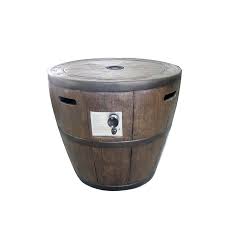 Lp portable, round tabletop fireplace. Global Outdoors 27 36 In W 50000 Btu Brown Tabletop Composite Propane Gas Fire Pit Lowes Com Gas Firepit Wine Barrel Fire Pit Wooden Barrel