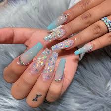 Coffin nails mainly work for long nails, but it can still be done on short nails as well. 20 Trendy Spring Acrylic Coffin Nails Styles For Girls Page 14 Of 19 Ibaz Best Acrylic Nails Swag Nails Blue Acrylic Nails
