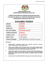 Adakah anda memiliki atau menjual untuk perniagaan perkhidmatan? Dokumen Tender Pembersihan Kbk Ipgkbl