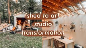 It doesn't have to cost much. Transforming My Shed Into An Art Studio Youtube