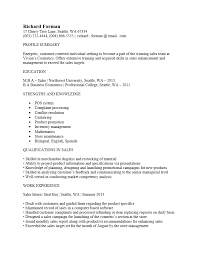 entry level sales associate resume