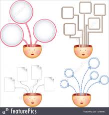 idea concept four ideas charts stock illustration