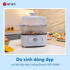 👌DA XINH, DÁNG ĐẸP VỚI NỒI LẨU HẤP 2 TẦNG ELMICH STE 9098 Chăm sóc vóc  dáng và làn da từ bữa ăn hằng ngày – không khó nếu bạn có trong