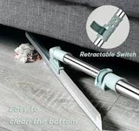 Glass Floor Wiper Rubber Blade Telescopic Rod Scrape Floor Window Wiper  Rotatable Magic Broom 180° 52CM 35CM