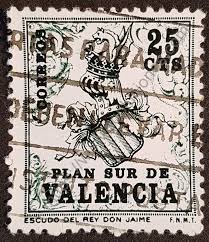 Escudo rey Jaime I en sello España 1963 - Filatelia: Sellos y Estampillas |  Sellos, Sellos postales, Sellos de españa