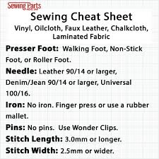 How To Sew Vinyl Faux Leather And Oilcloth Sewing Parts