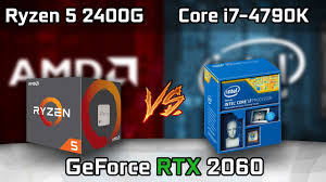 The budget ryzen 5 2400g is a four core, eight thread apu (accelerated processing unit: Ryzen 5 2400g Vs I7 4790k Gaming Benchmarks Geforce Rtx 2060 Youtube