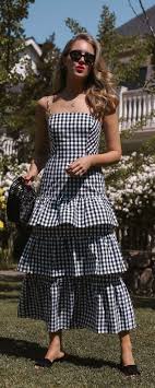 Black And White Gingham Maxi Dress 30 Dresses In 30 Days Day 22 Backyard Bbq Black And White Gingham Checkered Spaghetti Strap Tiered Ruffle Maxi Dre Ruffled Maxi Dress Bbq Outfits Dresses