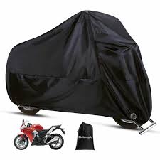 Eleloveph All Season Motorcycle Cover Black Motorcycle Cover Bike Cover Waterproof Outdoor