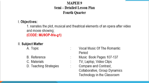 Cot Rpms Sample Semi Detailed Lesson Plan Youtube