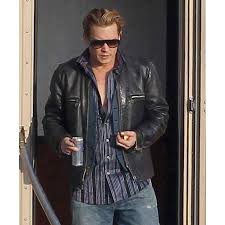 Charles Mortdecai Movie Johnny Depp Black Leather Jacket In Usa Uk Canada Australia Leather Jacket Black Leather Jacket Celebrity Jackets