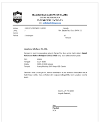 Peningkatan hasil belajar matematika dengan pendekatan matematika realistic. Contoh Surat Resmi Undangan Rapat Kelulusan Mediailmu22