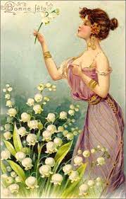 Pour le 1er mai, j'ai créé une carte pour vous souhaiter tout les petits bonheurs possibles cette année. Epingle Sur Cartes Illustrees Vintage Premier Mai Muguet
