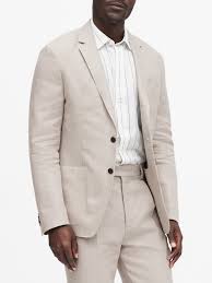 Mens suits from luxurious fibers and sustainable fabrics to dapper cuts, shop men's suits for all occasions at banana republic. Heritage Slim Linen Suit Jacket Banana Republic