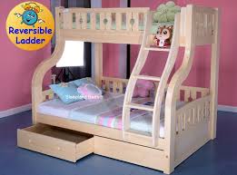 This luxury kids' room is fit for a teenager and its design. Childrens Luxury Carved Solid Pine Wood Double Triple Bunk Bed With Drawers