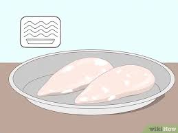 When chicken is frozen, water crystals form. 3 Ways To Defrost Chicken Breast Wikihow