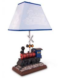 Amazon Com Train Table Lamp With Matching Night Light Fantastic Hand Painted Details Childrens Lamps Train Room Decor Train Decor Kids Lamps