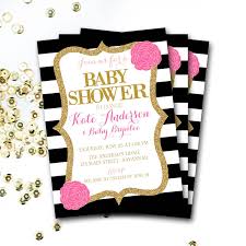 Black White And Gold Baby Shower Invitations Popular Items For Black Baby Shower On Etsy Baby Shower Invitations Pink Baby Shower Invitations Gold Baby Shower Invitations