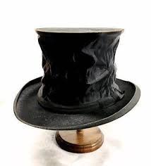 Antique French Silk Satin Collapsible Top Hat France 1910s Etsy French Silk Antique Hats French Antiques
