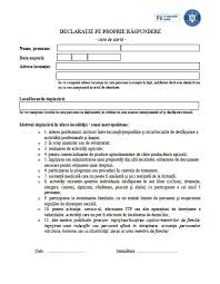 Mai a publicat un nou model de declarație pe proprie răspundere față de primul model folosit. A Intrat In Vigoare Un Nou Model De DeclaraÅ£ie Pe Proprie RÄƒspundere DescÄƒrcaÅ£i O De Aici